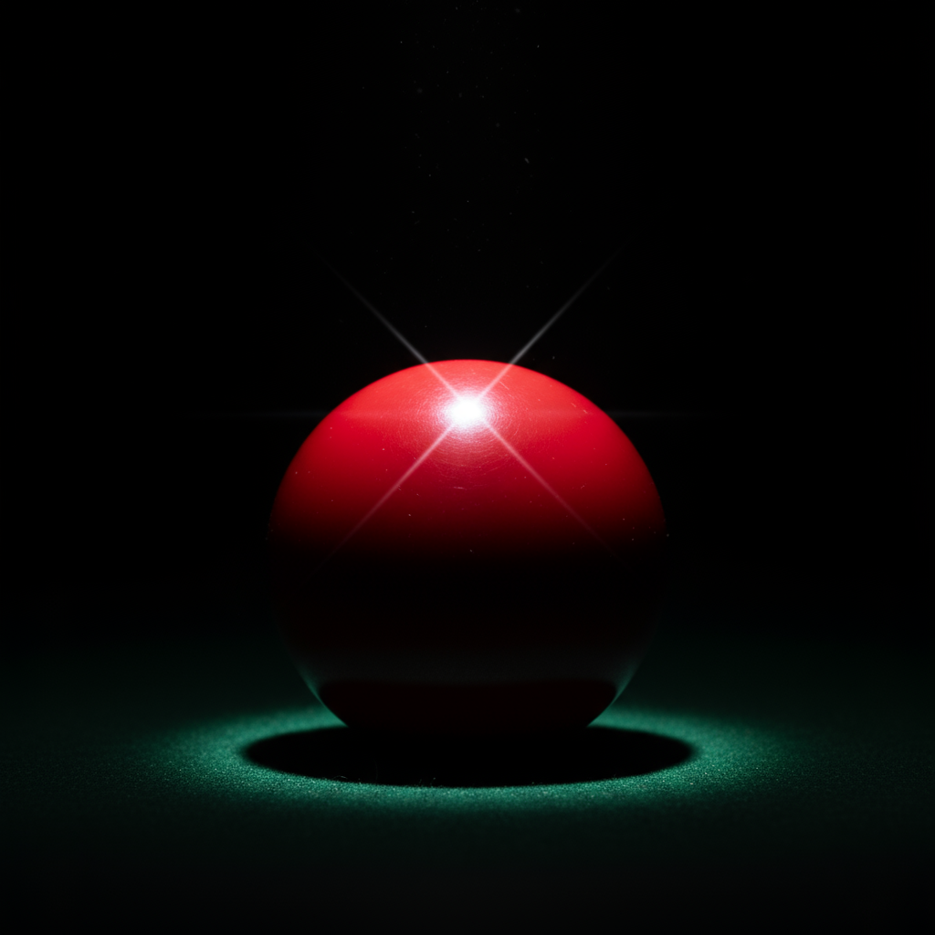 光滑的红色台球